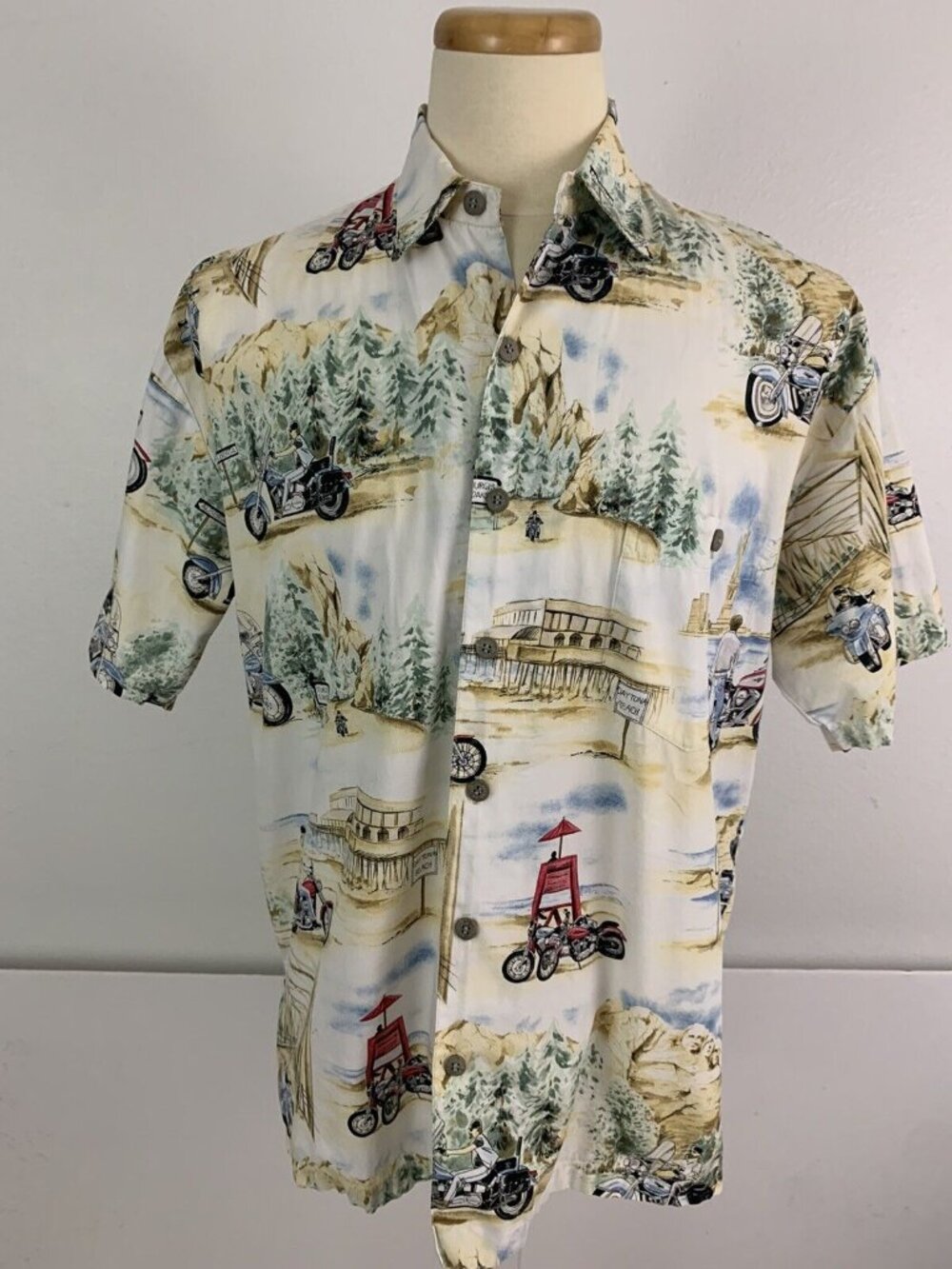 Harley Davidson Men's L Motorcycle Shirt Top Daytona Beach Sturgis Alberta